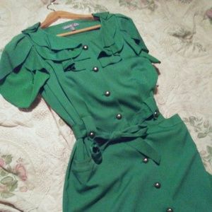 Pinup Crinkle Dress vintage 1990